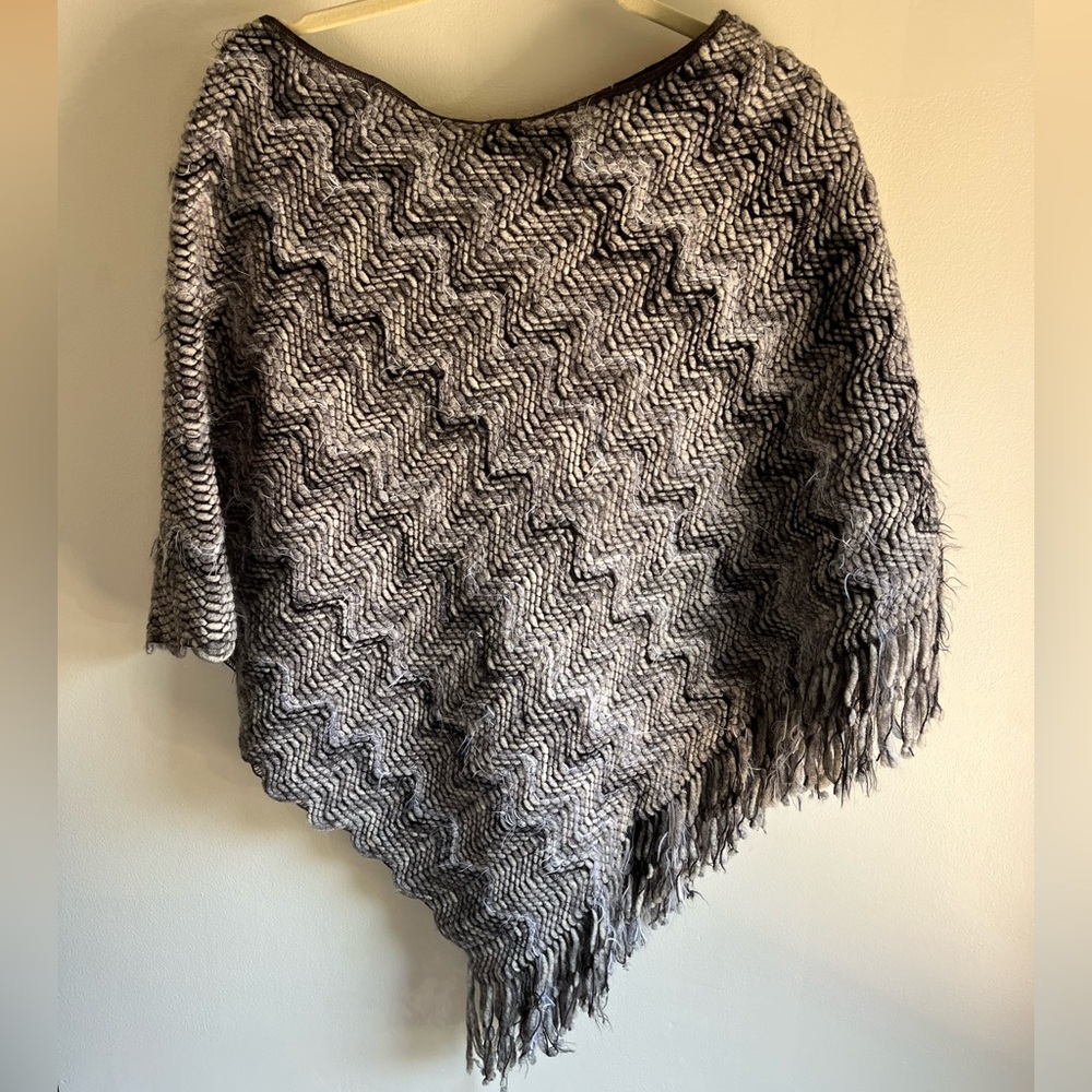Missoni Black and Gray Knit Poncho